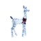 PVC Iridescent Striped Braided Reindeer Set of 3 With LED Lights Holiday Decoration 52 Inch 46 Inch & 29 Inch